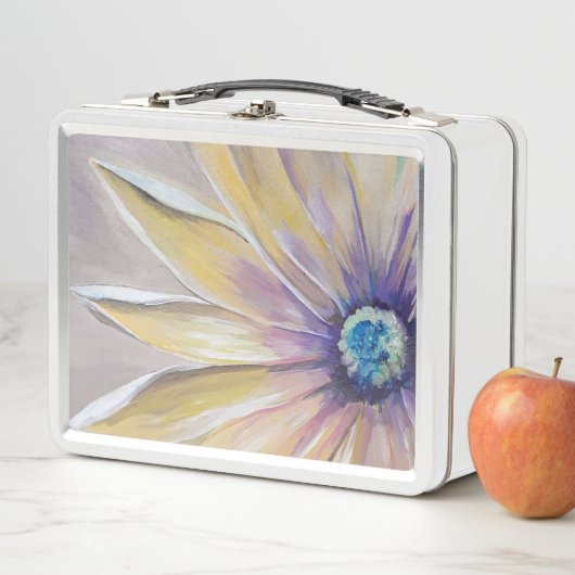White Daisy & flower Fine Art Lunchbox van JPDenye (In situ)