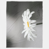 White Daisy Flower Fleece Deken (Voorkant)