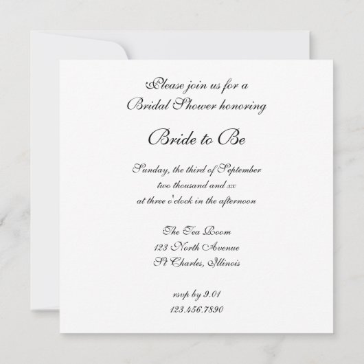 White Daisy Flower Garden Party Vrijgezellenfeest Kaart (Achterkant)