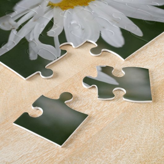 White Daisy Flower Lijst Voeg je eigen foto toe Legpuzzel (Zijkant)