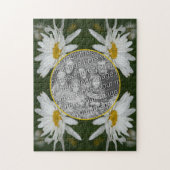 White Daisy Flower Lijst Voeg je eigen foto toe Legpuzzel (Verticaal)
