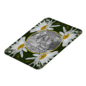 White Daisy Flower Lijst Voeg je eigen foto toe Magneet (Linkerzijde)