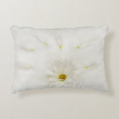 White Daisy Flower Lumbar Pillow Accent Kussen (Voorkant)