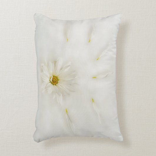 White Daisy Flower Lumbar Pillow Accent Kussen (Voorkant(Verticaal))