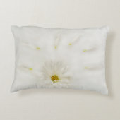White Daisy Flower Lumbar Pillow Accent Kussen (Achterkant)