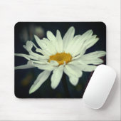 White Daisy Flower Muismat (Met muis)