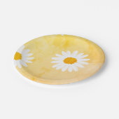 White Daisy flower patroon Papieren Bordje (Gekanteld)