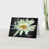 White Daisy Flower Personalized Birthday Kaart (Voorkant)