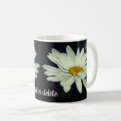 White Daisy Flower Personalized Koffiemok (Voorkant rechts)