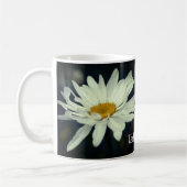 White Daisy Flower Personalized Koffiemok (Links)