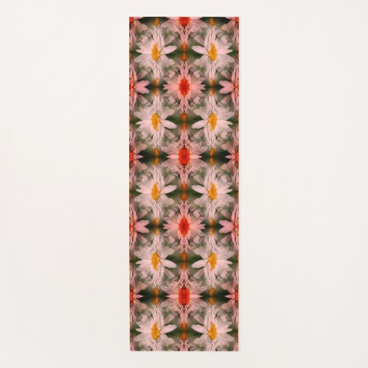White Daisy Flower Petals Abstract Yogamat (Voorkant)