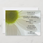 White Daisy Flower Petals Birthday Party Kaart (Voorkant)