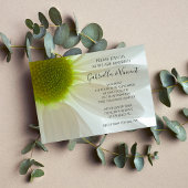 White Daisy Flower Petals Wedding Kaart