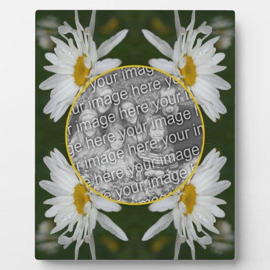 White Daisy Flower Voeg je eigen foto toe Fotoplaat (Voorkant)