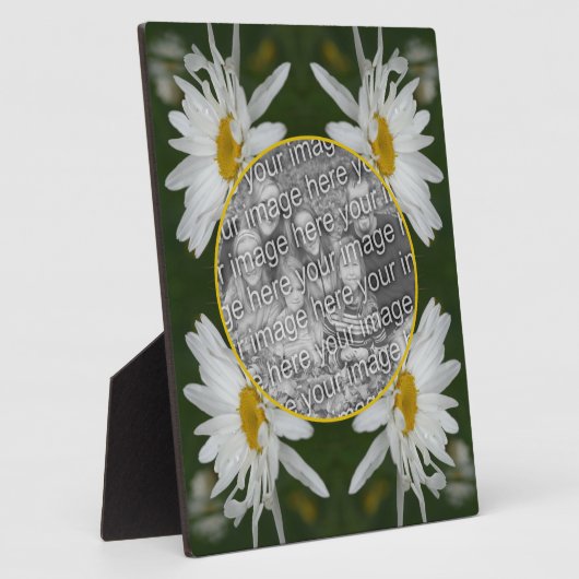 White Daisy Flower Voeg je eigen foto toe Fotoplaat (Zijkant)