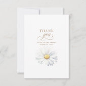 White Daisy Flower Vrijgezellenfeest dank u Bedankkaart (Voorkant)