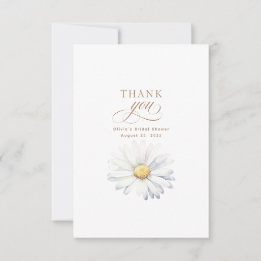 White Daisy Flower Vrijgezellenfeest dank u Bedankkaart (Voorkant)