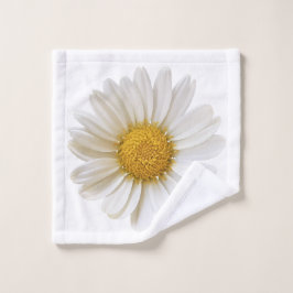 White Daisy Flower Washandje
