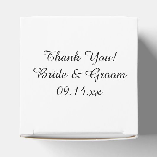 White Daisy Flower Wedding Bedankdoosjes (Bovenkant)