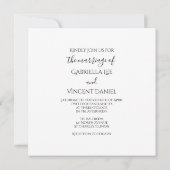 White Daisy Flower Wedding Kaart (Achterkant)