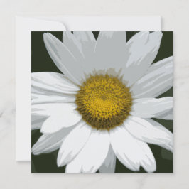 White Daisy Flower Wedding Kaart