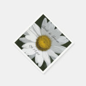 White Daisy Flower Wedding Servetten (Hoek)