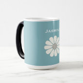 White daisy    flowerpersonalize magische mok (Voorkant links)