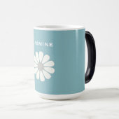 White daisy    flowerpersonalize magische mok (Voorkant rechts)