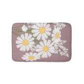 White Daisy Flowers Bouquet op Dark Pink Badmat (Voorkant)