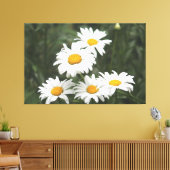 White Daisy Flowers Canvas Afdruk (Insitu (Woonkamer))