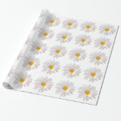 White Daisy Flowers Daisies Flower Floral Sjabloon Cadeaupapier (Uitgerold)