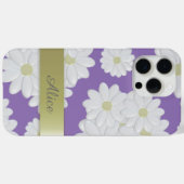 White Daisy Flowers Paars Floral Case-Mate iPhone Case (Achterkant (horizontaal))
