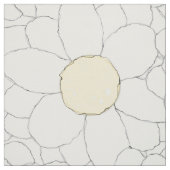 White Daisy Flowers Stof (Swatch)