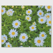 White Daisy Garden Cadeaupapier (Vlak)