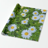 White Daisy Garden Cadeaupapier (Uitgerold)
