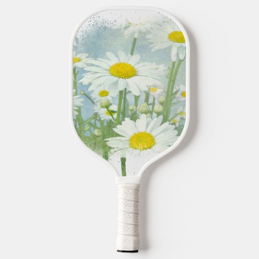 White Daisy Garden Pickleball Paddle (Achterkant)
