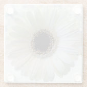 White Daisy Glazen Onderzetter (Achterkant)