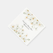 White Daisy Greenery Persoonlijk  Servet (Hoek)