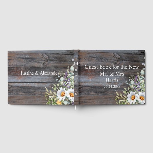 White Daisy Guest Book Gastenboek (Volledig)