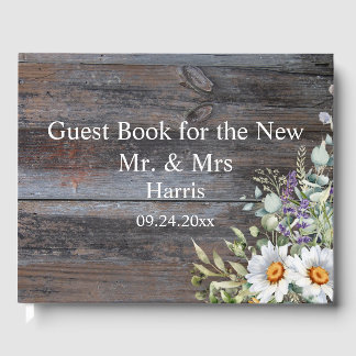 White Daisy Guest Book Gastenboek