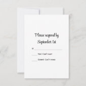 White Daisy Hoefijzer Country Weddenschap RSVP Car (Achterkant)