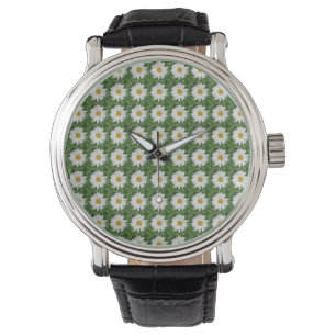 White Daisy Horloge