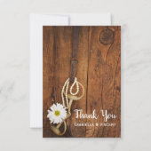 White Daisy Horse Bit Western Weddenschap Bedankt (Voorkant)