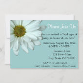 White Daisy Invitations Kaart (Voorkant)