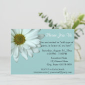 White Daisy Invitations Kaart (Staand voorkant)