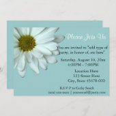 White Daisy Invitations Kaart (Voorkant / Achterkant)