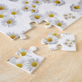 White Daisy Jigzaag Puzzle Legpuzzel (Zijkant)