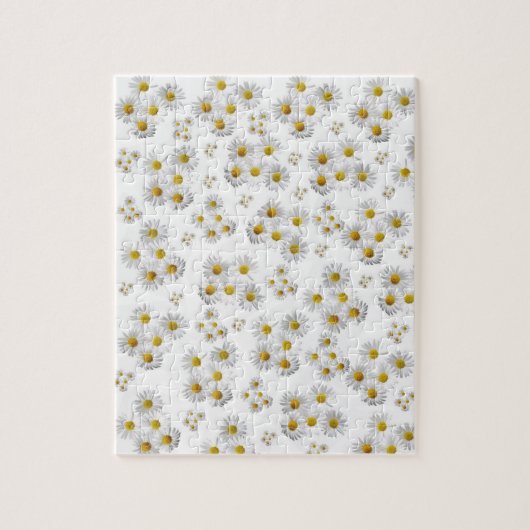 White Daisy Jigzaag Puzzle Legpuzzel (Verticaal)