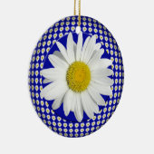 White Daisy Joy Circle Ornament (Rechts)