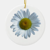 White Daisy Keramisch Ornament (Voorkant)